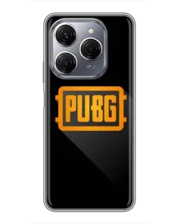 Чехол для TECNO Spark 20 Pro с картинкой «PUBG — рамка лого»