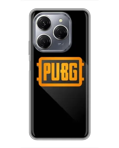 Чехол для TECNO Spark 20 Pro с картинкой «PUBG — рамка лого»