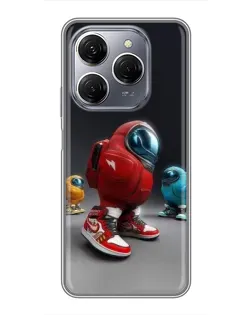 Чохол для TECNO Spark 20 Pro з картинкою «Among Us — 3D стиль»