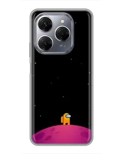Чохол для TECNO Spark 20 Pro з картинкою «Самотній герой на планеті»