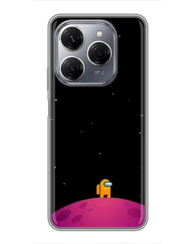 Чехол для TECNO Spark 20 Pro с картинкой «Одинокий герой на планете»