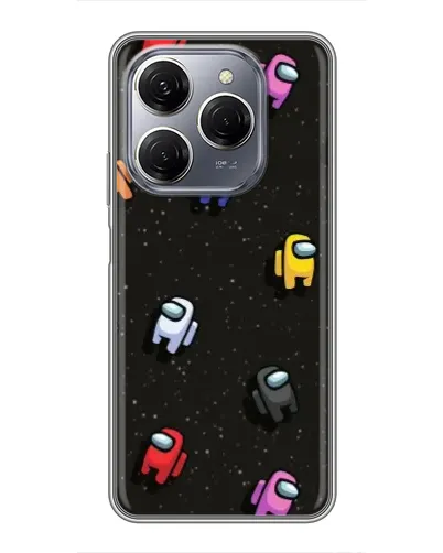 Чехол для TECNO Spark 20 Pro с картинкой «Космический паттерн Among Us»