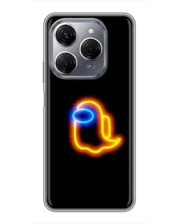 Чохол для TECNO Spark 20 Pro з картинкою «Among Us неонове сяйво»