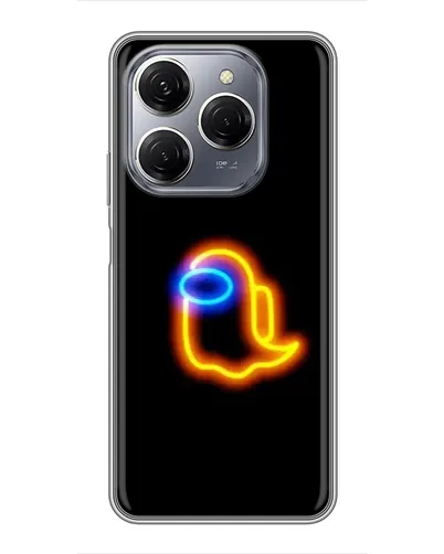 Чехол для TECNO Spark 20 Pro с картинкой «Among Us неоновое сияние»