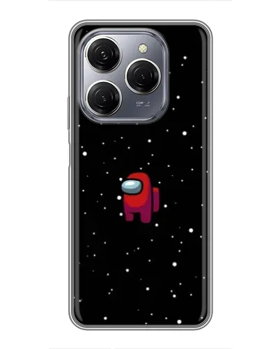 Чехол для TECNO Spark 20 Pro с картинкой «Красный Among Us»