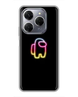 Чехол для TECNO Spark 20 Pro с картинкой «Among Us градиент»