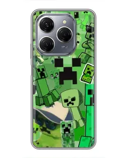 Чохол для TECNO Spark 20 Pro з картинкою «Кріпери Minecraft»