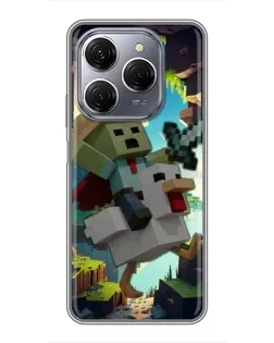 Чохол для TECNO Spark 20 Pro з картинкою «Стів та гусь»