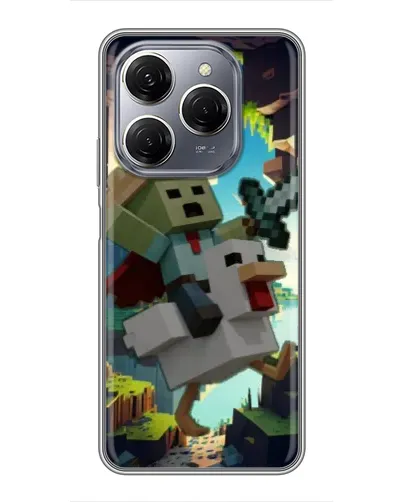 Чехол для TECNO Spark 20 Pro с картинкой «Стив и гусь»