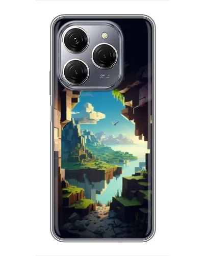 Чехол для TECNO Spark 20 Pro с картинкой «Вид из пещеры»