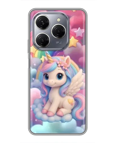 Чехол для TECNO Spark 20 Pro с картинкой «Маленький единорог»
