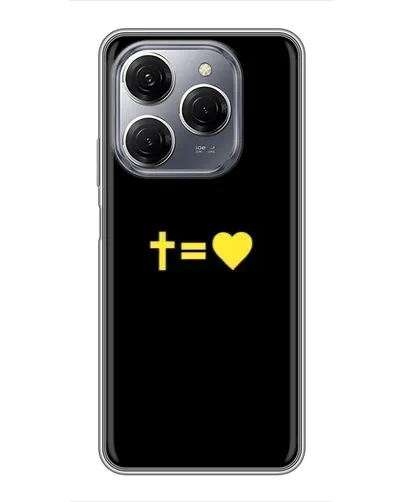 Чехол для TECNO Spark 20 Pro с картинкой «Сердце и Крест»