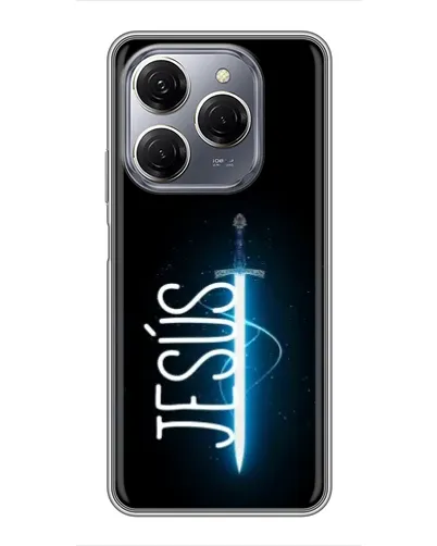 Чехол для TECNO Spark 20 Pro с картинкой «Меч Духа Jesus»