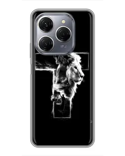 Чохол для TECNO Spark 20 Pro з картинкою «Сяючий хрест Jesus»
