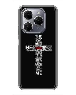 Чохол для TECNO Spark 20 Pro з картинкою «Текстовий хрест»