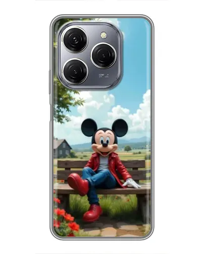 Чехол для TECNO Spark 20 Pro с картинкой «Микки на скамейке» Чехол для TECNO Spark 20 Pro с картинкой «Микки на скамейке»