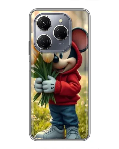 Чехол для TECNO Spark 20 Pro с картинкой «Микки с тюльпанами» Чехол для TECNO Spark 20 Pro с картинкой «Микки с тюльпанами»