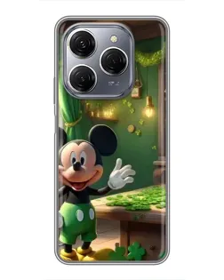 Чехол для TECNO Spark 20 Pro с картинкой «Микки в мастерской»