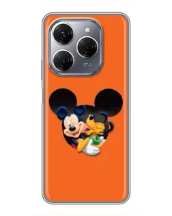 Чехол для TECNO Spark 20 Pro с картинкой «Сердце Микки Минни»