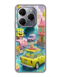 Чехол для TECNO Spark 20 Pro с картинкой «Монстр-трак приключения»