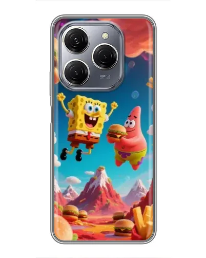 Чехол для TECNO Spark 20 Pro с картинкой «Космический фастфуд»