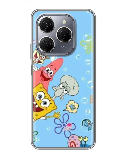 Чехол для TECNO Spark 20 Pro с картинкой «Веселые пузырьки»
