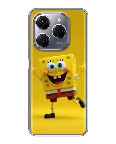 Чехол для TECNO Spark 20 Pro с картинкой «Позитивный Губка Боб»