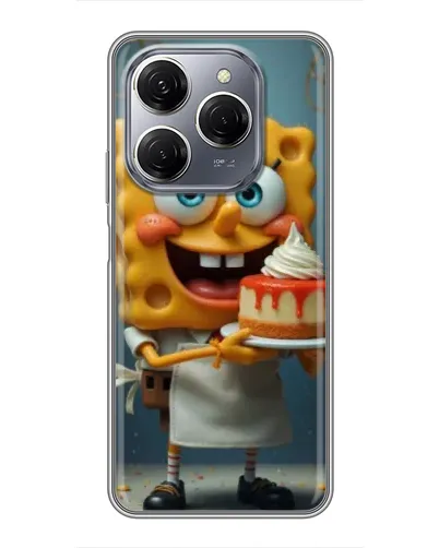 Чехол для TECNO Spark 20 Pro с картинкой «Повар Спанч Боб»