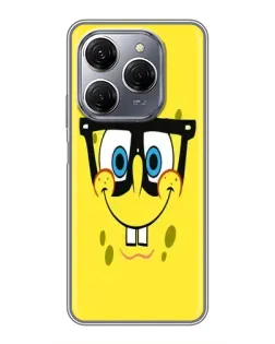 Чехол для TECNO Spark 20 Pro с картинкой «Минималистичный Спанч Боб» Чехол для TECNO Spark 20 Pro с картинкой «Минималистичный Спанч Боб»
