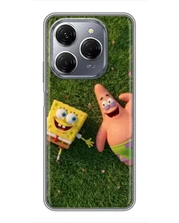 Чехол для TECNO Spark 20 Pro с картинкой «Друзья на лужайке» Чехол для TECNO Spark 20 Pro с картинкой «Друзья на лужайке»