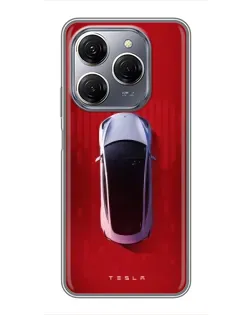 Чохол для TECNO Spark 20 Pro з картинкою «Tesla Top View»