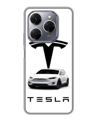 Чехол для TECNO Spark 20 Pro с картинкой «Tesla White Style»