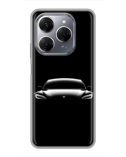 Чехол для TECNO Spark 20 Pro с картинкой «Фары Tesla Night»