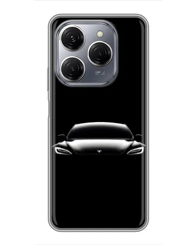 Чехол для TECNO Spark 20 Pro с картинкой «Фары Tesla Night»