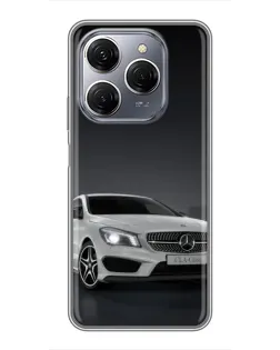Чохол для TECNO Spark 20 Pro з картинкою «Mercedes AMG GT Silver»