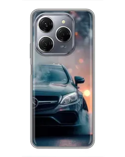 Чохол для TECNO Spark 20 Pro з картинкою «Mercedes — нічне місто»