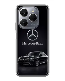 Чехол для TECNO Spark 20 Pro с картинкой «Mercedes — решетка радиатора»