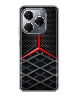 Чехол для TECNO Spark 20 Pro с картинкой «Mercedes Carbon Grid»