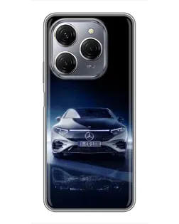 Чехол для TECNO Spark 20 Pro с картинкой «Ночной Mercedes EQ»