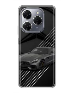 Чехол для TECNO Spark 20 Pro с картинкой «Mercedes AMG — графика»