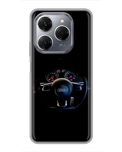 Чехол для TECNO Spark 20 Pro с картинкой «Салон Audi — руль» Чехол для TECNO Spark 20 Pro с картинкой «Салон Audi — руль»