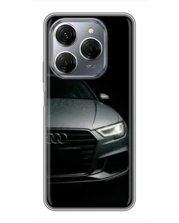 Чехол для TECNO Spark 20 Pro с картинкой «Audi — детализация кузова»