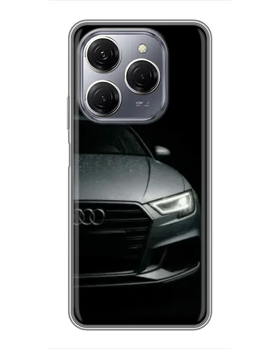 Чехол для TECNO Spark 20 Pro с картинкой «Audi — детализация кузова» Чехол для TECNO Spark 20 Pro с картинкой «Audi — детализация кузова»