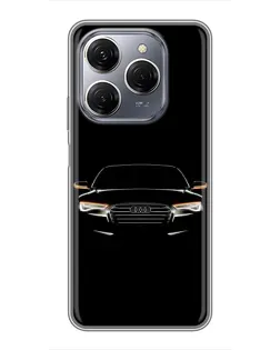 Чехол для TECNO Spark 20 Pro с картинкой «Audi — ночной контур»