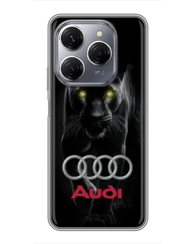 Чехол для TECNO Spark 20 Pro с картинкой «Пантера и Audi» Чехол для TECNO Spark 20 Pro с картинкой «Пантера и Audi»