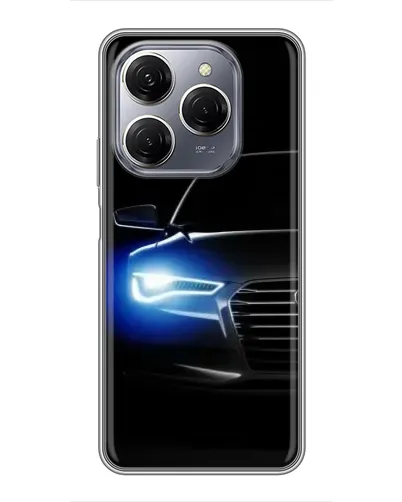 Чехол для TECNO Spark 20 Pro с картинкой «Неоновый взгляд Audi» Чехол для TECNO Spark 20 Pro с картинкой «Неоновый взгляд Audi»