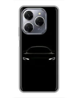 Чехол для TECNO Spark 20 Pro с картинкой «Взгляд Audi в темноте»