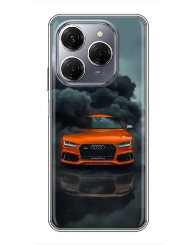 Чехол для TECNO Spark 20 Pro с картинкой «Audi в облаках дыма» Чехол для TECNO Spark 20 Pro с картинкой «Audi в облаках дыма»