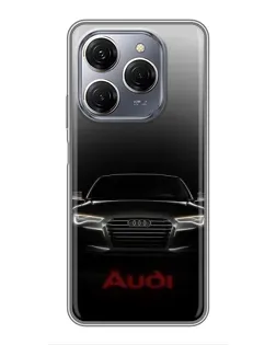 Чехол для TECNO Spark 20 Pro с картинкой «Audi — градиентный контур»
