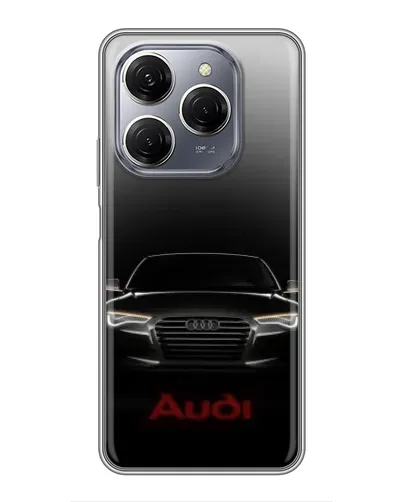 Чехол для TECNO Spark 20 Pro с картинкой «Audi — градиентный контур» Чехол для TECNO Spark 20 Pro с картинкой «Audi — градиентный контур»